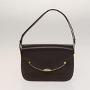 BALLY Shoulder Bag Leather 3Set Bordeaux Black Auth BA4827-9