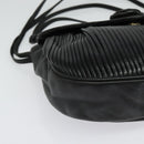 BALLY Shoulder Bag Leather Black Gold Auth BA4829-9