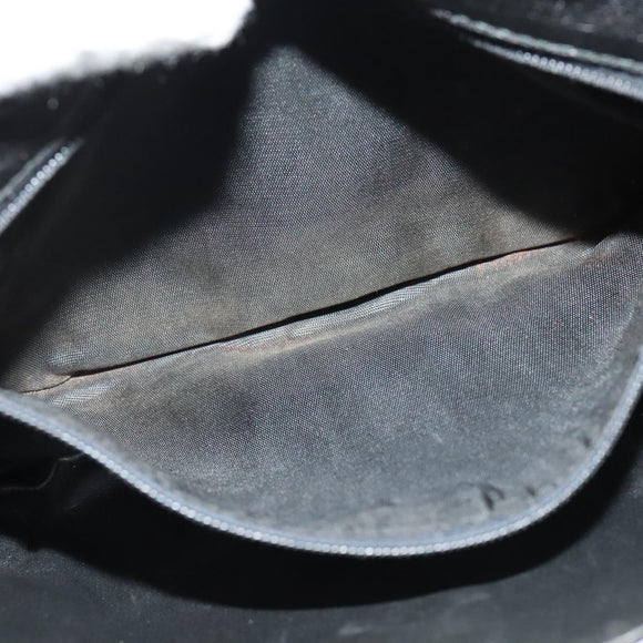 BALLY Shoulder Bag Leather Black Gold Auth BA4829