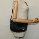 BALLY Shoulder Bag Leather Black Gold Auth BA4829-21