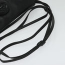 BALLY Shoulder Bag Leather Black Gold Auth BA4829-7