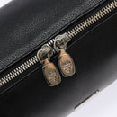 MCM Hand Bag Leather Black Silver Auth BA4835-10