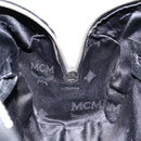 MCM Hand Bag Leather Black Silver Auth BA4835-19