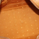 MCM Logogram Vicetos Boston Bag PVC Leather Brown Gold Auth BA4836-16