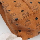 MCM Logogram Vicetos Shoulder Bag PVC Leather Brown Gold Auth BA4838-17