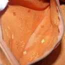 MCM Logogram Vicetos Boston Bag PVC Leather Brown Gold Auth BA4839-19