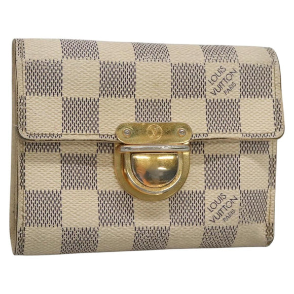 LOUIS VUITTON Damier Azur Portefeuille Koala Trifold Wallet N60013 Auth BA4841