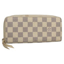 LOUIS VUITTON Damier Azur Portefeuille Clemence Long Wallet N61264 Auth BA4842-1