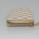 LOUIS VUITTON Damier Azur Portefeuille Clemence Long Wallet N61264 Auth BA4842-3