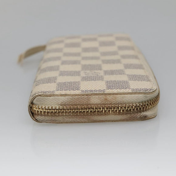 LOUIS VUITTON Damier Azur Portefeuille Clemence Long Wallet N61264 Auth BA4842
