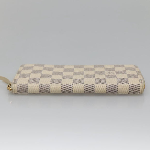 LOUIS VUITTON Damier Azur Portefeuille Clemence Long Wallet N61264 Auth BA4842