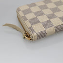 LOUIS VUITTON Damier Azur Portefeuille Clemence Long Wallet N61264 Auth BA4842-14