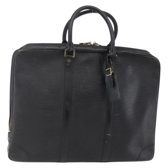LOUIS VUITTON Epi Porte Documents Voyage Business Bag Black M54472 Auth BA4858