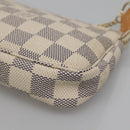 LOUIS VUITTON Damier Azur Mini Pochette Accessoires Pouch N63005 LV Auth BA4860-14