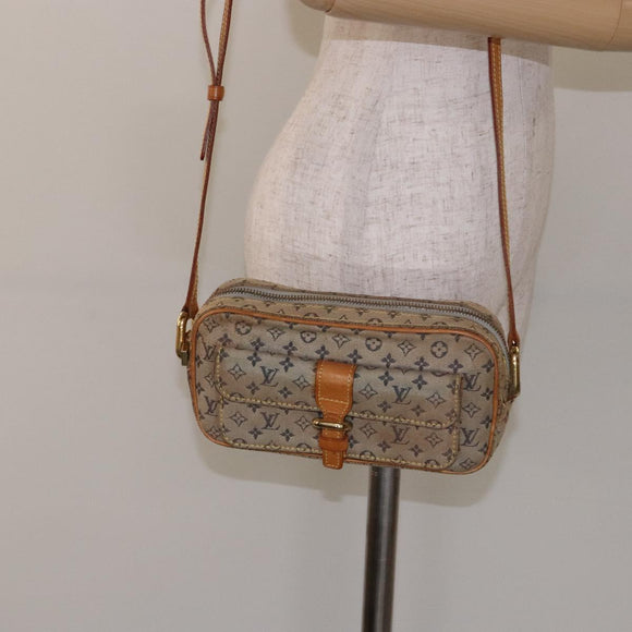 LOUIS VUITTON Monogram Mini Juliet MM Shoulder Bag Blue M92004 LV Auth BA4861