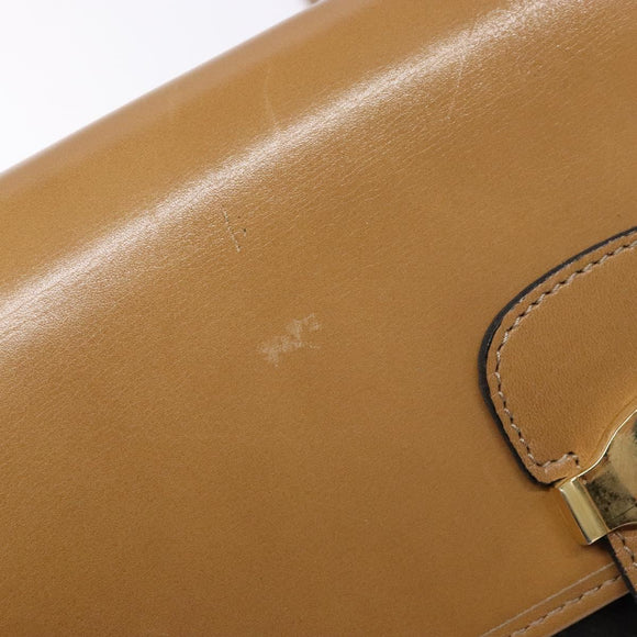 Christian Dior Honeycomb Canvas Shoulder Bag PVC Black Gold Auth BA4862