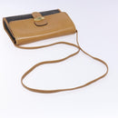 Christian Dior Honeycomb Canvas Shoulder Bag PVC Black Gold Auth BA4862-7