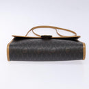 Christian Dior Honeycomb Canvas Shoulder Bag PVC Black Gold Auth BA4862-5
