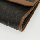 Christian Dior Honeycomb Canvas Chain Shoulder Bag PVC Black Gold Auth BA4863-14