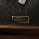 Christian Dior Honeycomb Canvas Chain Shoulder Bag PVC Black Gold Auth BA4863-17