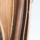 Christian Dior Honeycomb Canvas Chain Shoulder Bag PVC Black Gold Auth BA4863-12