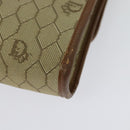 Christian Dior Honeycomb Canvas Chain Shoulder Bag PVC Beige Gold Auth BA4864-16