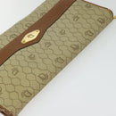 Christian Dior Honeycomb Canvas Chain Shoulder Bag PVC Beige Gold Auth BA4864-6