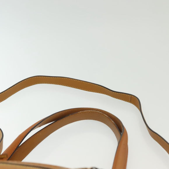 Chloe Tote Bag Leather 2way Beige Gold Auth BA4868