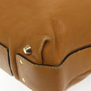 Chloe Tote Bag Leather 2way Beige Gold Auth BA4868-16