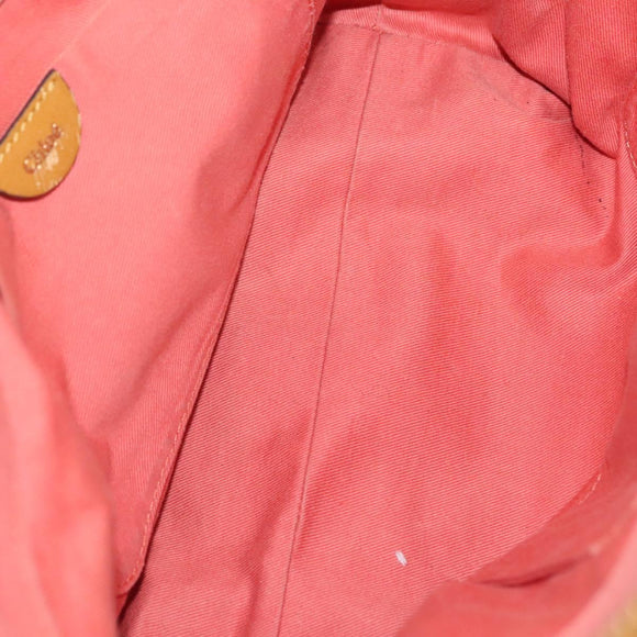 Chloe Tote Bag Leather 2way Beige Gold Auth BA4868