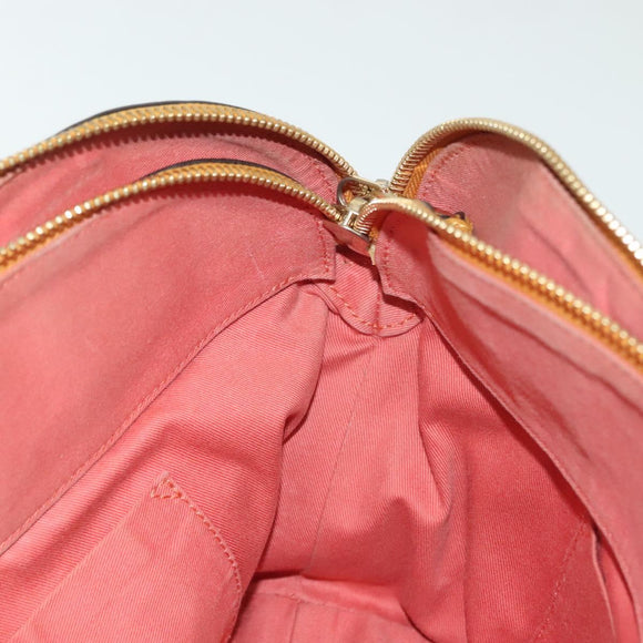 Chloe Tote Bag Leather 2way Beige Gold Auth BA4868