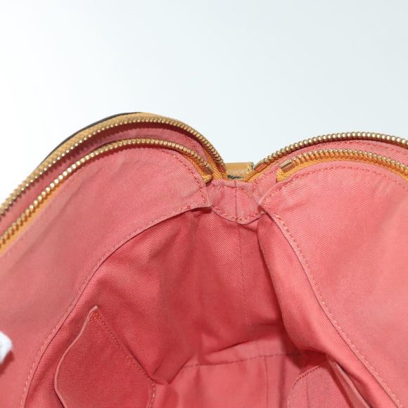 Chloe Tote Bag Leather 2way Beige Gold Auth BA4868