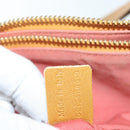 Chloe Tote Bag Leather 2way Beige Gold Auth BA4868-12