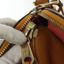 Chloe Tote Bag Leather 2way Beige Gold Auth BA4868-10