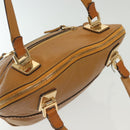 Chloe Tote Bag Leather 2way Beige Gold Auth BA4868-6