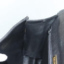 BALLY Hand Bag Leather Black Gold Auth BA4871-20