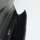 BALLY Hand Bag Leather Black Gold Auth BA4871-21