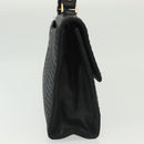 BALLY Hand Bag Leather Black Gold Auth BA4871-5