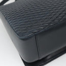 BALLY Hand Bag Leather 2way Navy Gold Auth BA4873-17