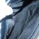 BALLY Hand Bag Leather 2way Navy Gold Auth BA4873-12