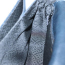 BALLY Hand Bag Leather 2way Navy Gold Auth BA4873-20