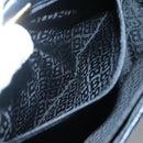 BALLY Hand Bag Leather 2way Navy Gold Auth BA4873-21