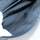 BALLY Hand Bag Leather 2way Navy Gold Auth BA4873-22