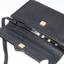 FENDI Shoulder Bag Leather Black Gold Auth BA4874-9