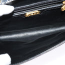 FENDI Shoulder Bag Leather Black Gold Auth BA4874-10