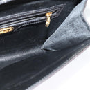 FENDI Shoulder Bag Leather Black Gold Auth BA4874-20