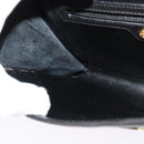 FENDI Shoulder Bag Leather Black Gold Auth BA4874-21