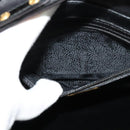 FENDI Shoulder Bag Leather Black Gold Auth BA4874-11