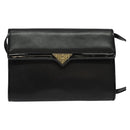 FENDI Shoulder Bag Leather Black Gold Auth BA4874-13
