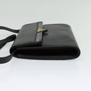 FENDI Shoulder Bag Leather Black Gold Auth BA4874-3